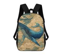 sinyumoney Mochilas Infantiles De 17 Pulgadas Whale Clouds Ocean Artwork Mochila Escolar Impresa En 3D Para Niños Mochilas De Viaje De Moda Para Niños Y Estudiantes
