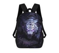 sinyumoney Mochilas Infantiles De 17 Pulgadas White Tiger Roar -1 Mochila Escolar Impresa En 3D Para Niños Mochilas De Viaje De Moda Para Niños Y Estudiantes