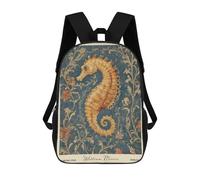 sinyumoney Mochilas Infantiles De 17 Pulgadas William Morris Seahorse Nautical Mochila Escolar Impresa En 3D Para Niños Mochilas De Viaje De Moda Para Niños Y Estudiantes
