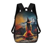 sinyumoney Mochilas Infantiles De 17 Pulgadas Witch in Yellow Dress Mochila Escolar Impresa En 3D Para Niños Mochilas De Viaje De Moda Para Niños Y Estudiantes