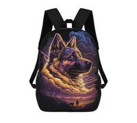 sinyumoney Mochilas Infantiles De 17 Pulgadas Wolf in The Sky Mochila Escolar Impresa En 3D Para Niños Mochilas De Viaje De Moda Para Niños Y Estudiantes