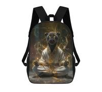 sinyumoney Mochilas Infantiles De 17 Pulgadas Yoga Jaguar Zen Mastery Mochila Escolar Impresa En 3D Para Niños Mochilas De Viaje De Moda Para Niños Y Estudiantes
