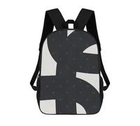 sinyumoney Mochilas Infantiles Impresas En 3D 17inch Abstract Black And White Art Bolsas Para Libros Para Niños Y Niñas Mochila Escolar Con Bolsillos Grandes Para Niños
