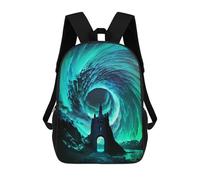 sinyumoney Mochilas Infantiles Impresas En 3D 17inch Arctic Lighthouse Bolsas Para Libros Para Niños Y Niñas Mochila Escolar Con Bolsillos Grandes Para Niños
