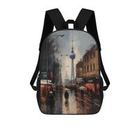 sinyumoney Mochilas Infantiles Impresas En 3D 17inch Berlin Germany Charm Bolsas Para Libros Para Niños Y Niñas Mochila Escolar Con Bolsillos Grandes Para Niños