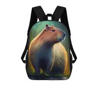 sinyumoney Mochilas Infantiles Impresas En 3D 17inch Capybara Water Animal Bolsas Para Libros Para Niños Y Niñas Mochila Escolar Con Bolsillos Grandes Para Niños