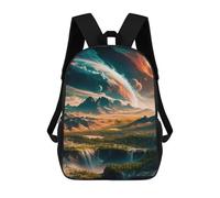 sinyumoney Mochilas Infantiles Impresas En 3D 17inch Celestial Vista Bolsas Para Libros Para Niños Y Niñas Mochila Escolar Con Bolsillos Grandes Para Niños