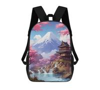 sinyumoney Mochilas Infantiles Impresas En 3D 17inch Cherry Blossom Japan Bolsas Para Libros Para Niños Y Niñas Mochila Escolar Con Bolsillos Grandes Para Niños