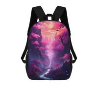 sinyumoney Mochilas Infantiles Impresas En 3D 17inch Cherry Blossom River Bolsas Para Libros Para Niños Y Niñas Mochila Escolar Con Bolsillos Grandes Para Niños