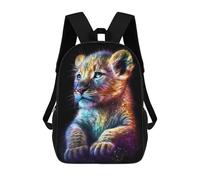 sinyumoney Mochilas Infantiles Impresas En 3D 17inch Cute Rainbow Baby Lion Bolsas Para Libros Para Niños Y Niñas Mochila Escolar Con Bolsillos Grandes Para Niños