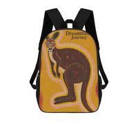 sinyumoney Mochilas Infantiles Impresas En 3D 17inch Dreamtime Journey Kangaroo Art Bolsas Para Libros Para Niños Y Niñas Mochila Escolar Con Bolsillos Grandes Para Niños