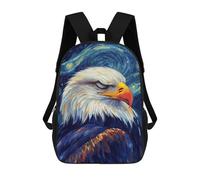 sinyumoney Mochilas Infantiles Impresas En 3D 17inch Eagle in Starry Night Bolsas Para Libros Para Niños Y Niñas Mochila Escolar Con Bolsillos Grandes Para Niños