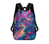 sinyumoney Mochilas Infantiles Impresas En 3D 17inch Fantasy Landscape 6 Bolsas Para Libros Para Niños Y Niñas Mochila Escolar Con Bolsillos Grandes Para Niños