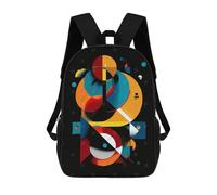 sinyumoney Mochilas Infantiles Impresas En 3D 17inch Geometric Orbit - Modern Abstract in Motion Bolsas Para Libros Para Niños Y Niñas Mochila Escolar Con Bolsillos Grandes Para Niños