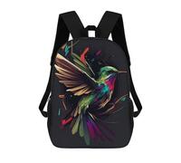 sinyumoney Mochilas Infantiles Impresas En 3D 17inch Hummingbird Colorful Bolsas Para Libros Para Niños Y Niñas Mochila Escolar Con Bolsillos Grandes Para Niños
