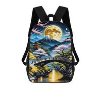 sinyumoney Mochilas Infantiles Impresas En 3D 17inch Japan Landscape Cherry Bolsas Para Libros Para Niños Y Niñas Mochila Escolar Con Bolsillos Grandes Para Niños