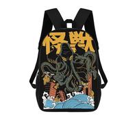 sinyumoney Mochilas Infantiles Impresas En 3D 17inch Kaiju Cthulhu Bolsas Para Libros Para Niños Y Niñas Mochila Escolar Con Bolsillos Grandes Para Niños