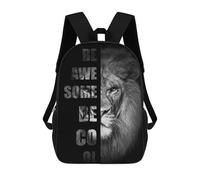 sinyumoney Mochilas Infantiles Impresas En 3D 17inch Lion Be Awesome Be Cool Bolsas Para Libros Para Niños Y Niñas Mochila Escolar Con Bolsillos Grandes Para Niños