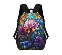 sinyumoney Mochilas Infantiles Impresas En 3D 17inch Nature Stained Glass Bolsas Para Libros Para Niños Y Niñas Mochila Escolar Con Bolsillos Grandes Para Niños