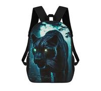 sinyumoney Mochilas Infantiles Impresas En 3D 17inch Panther In The Dark Forest Bolsas Para Libros Para Niños Y Niñas Mochila Escolar Con Bolsillos Grandes Para Niños