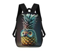 sinyumoney Mochilas Infantiles Impresas En 3D 17inch Pineapple Owl Portrait Bolsas Para Libros Para Niños Y Niñas Mochila Escolar Con Bolsillos Grandes Para Niños