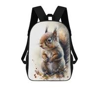 sinyumoney Mochilas Infantiles Impresas En 3D 17inch Squirrel Watercolor Sketch Bolsas Para Libros Para Niños Y Niñas Mochila Escolar Con Bolsillos Grandes Para Niños