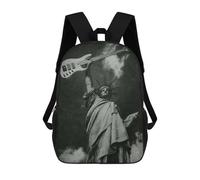 sinyumoney Mochilas Infantiles Impresas En 3D 17inch Statue of Liberty Guitar Bolsas Para Libros Para Niños Y Niñas Mochila Escolar Con Bolsillos Grandes Para Niños