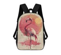 sinyumoney Mochilas Infantiles Impresas En 3D 17inch Watercolor Flamingo Bolsas Para Libros Para Niños Y Niñas Mochila Escolar Con Bolsillos Grandes Para Niños