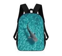 sinyumoney Mochilas Infantiles Impresas En 3D 17inch Whale Shark in Turquoise Water Bolsas Para Libros Para Niños Y Niñas Mochila Escolar Con Bolsillos Grandes Para Niños