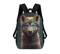 sinyumoney Mochilas Infantiles Impresas En 3D 17inch Wolf Watercolor Sketch Bolsas Para Libros Para Niños Y Niñas Mochila Escolar Con Bolsillos Grandes Para Niños