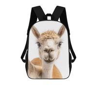 sinyumoney Mochilas Infantiles Impresas En 3D A Funny Alpaca Taking A Selfie Mochila Escolar Infantil Linda Mochila Informal Para Exteriores Para Niños Estudiantes De Secundaria 17inch