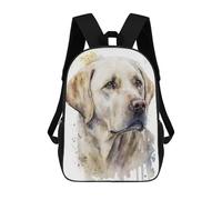 sinyumoney Mochilas Infantiles Impresas En 3D Abrador Retriever Dog Mochila Escolar Infantil Linda Mochila Informal Para Exteriores Para Niños Estudiantes De Secundaria 17inch