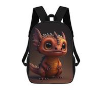 sinyumoney Mochilas Infantiles Impresas En 3D Adorable Baby Dragon Artwork Mochila Escolar Infantil Linda Mochila Informal Para Exteriores Para Niños Estudiantes De Secundaria 17inch