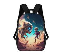 sinyumoney Mochilas Infantiles Impresas En 3D Alien Encounter in Space -1 Mochilas Para Libros Para Niños Y Niñas Mochila Escolar Infantil Con Bolsillos Grandes Para Niños 17inch