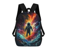 sinyumoney Mochilas Infantiles Impresas En 3D Astronaut in Cosmic Flames Mochilas Escolares Para Niños Y Niñas Mochilas De Viaje Bolsas Para Libros Para La Escuela O Viajes 17inch