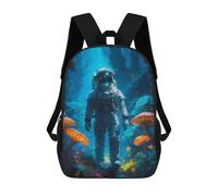 sinyumoney Mochilas Infantiles Impresas En 3D Astronaut Lost in Forest Mochilas Escolares Para Niños Y Niñas Mochilas De Viaje Bolsas Para Libros Para La Escuela O Viajes 17inch