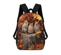 sinyumoney Mochilas Infantiles Impresas En 3D Autumn Squirrel Trio Mochilas Mochilas De Moda Casual Mochila De Día Bonitas Bolsas De Viaje Mochila Casual Para Exteriores Para Niño Y Niña