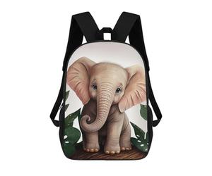 sinyumoney Mochilas Infantiles Impresas En 3D Baby Elephant Cute Animal Mochila Escolar Infantil Linda Mochila Informal Para Exteriores Para Niños Estudiantes De Secundaria 17inch