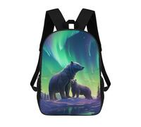 sinyumoney Mochilas Infantiles Impresas En 3D Bear And Cub Northern Mochilas Escolares Para Niños Y Niñas Mochilas De Viaje Bolsas Para Libros Para La Escuela O Viajes 17inch