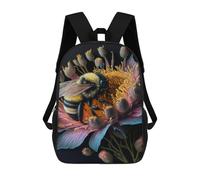sinyumoney Mochilas Infantiles Impresas En 3D Bee on Passion Flower Mochilas Mochilas De Moda Casual Mochila De Día Bonitas Bolsas De Viaje Mochila Casual Para Exteriores Para Niño Y Niña