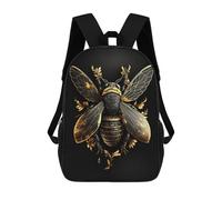 sinyumoney Mochilas Infantiles Impresas En 3D Black And Gold Bee Mochilas Mochilas De Moda Casual Mochila De Día Bonitas Bolsas De Viaje Mochila Casual Para Exteriores Para Niño Y Niña