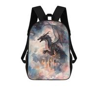 sinyumoney Mochilas Infantiles Impresas En 3D Black Dragon And Castle Mochilas Para Libros Para Niños Y Niñas Mochila Escolar Infantil Con Bolsillos Grandes Para Niños 17inch