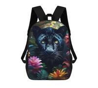 sinyumoney Mochilas Infantiles Impresas En 3D Black Panther in Bloom Mochilas Mochilas De Moda Casual Mochila De Día Bonitas Bolsas De Viaje Mochila Casual Para Exteriores Para Niño Y Niña