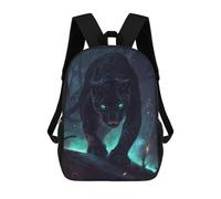 sinyumoney Mochilas Infantiles Impresas En 3D Black Panther with Glowing Eyes Mochilas Escolares Para Niños Y Niñas Mochilas De Viaje Bolsas Para Libros Para La Escuela O Viajes 17inch