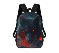 sinyumoney Mochilas Infantiles Impresas En 3D Black Wolf Red Eyes Mochila Escolar Infantil Linda Mochila Informal Para Exteriores Para Niños Estudiantes De Secundaria 17inch