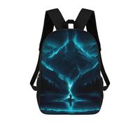 sinyumoney Mochilas Infantiles Impresas En 3D Blue Mountain Mochilas Para Libros Para Niños Y Niñas Mochila Escolar Infantil Con Bolsillos Grandes Para Niños 17inch