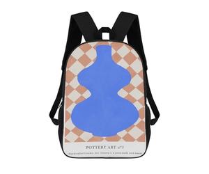 sinyumoney Mochilas Infantiles Impresas En 3D Blue Pottery Vase Art Mochila Escolar Infantil Linda Mochila Informal Para Exteriores Para Niños Estudiantes De Secundaria 17inch