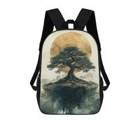sinyumoney Mochilas Infantiles Impresas En 3D Bonsai Tree Moon Mochilas Escolares Para Niños Y Niñas Mochilas De Viaje Bolsas Para Libros Para La Escuela O Viajes 17inch