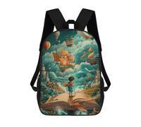 sinyumoney Mochilas Infantiles Impresas En 3D Book Pirate Ship Sky Mochilas Para Libros Para Niños Y Niñas Mochila Escolar Infantil Con Bolsillos Grandes Para Niños 17inch