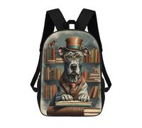 sinyumoney Mochilas Infantiles Impresas En 3D Book Smart Great Dane Dog Mochilas Escolares Para Niños Y Niñas Mochilas De Viaje Bolsas Para Libros Para La Escuela O Viajes 17inch